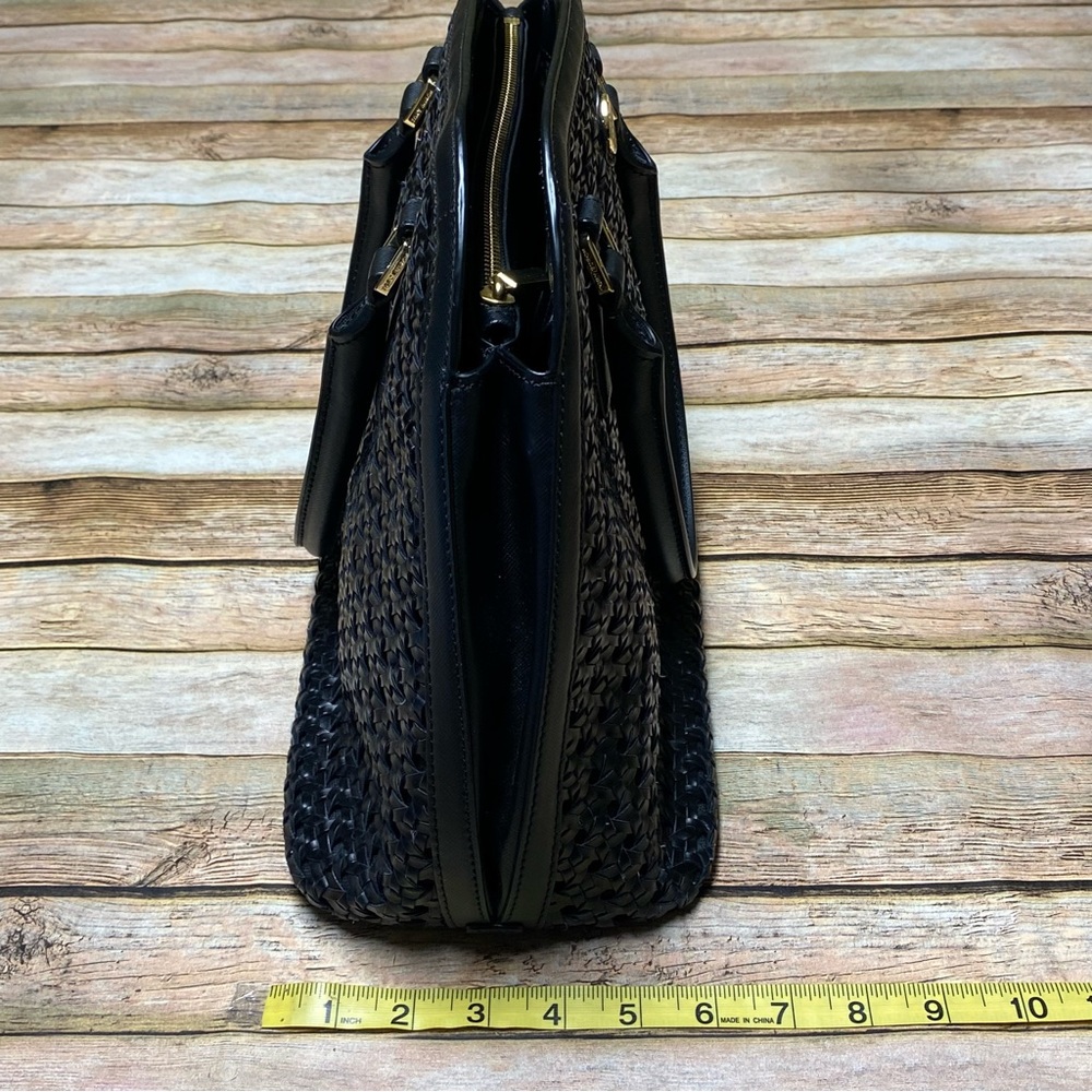 Tory Burch Robinson Basket-Weave Dome Satchel Bag - Picture 6 of 16